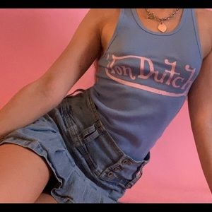 Authentic Deadstock Von Dutch Blue Tanktop💙